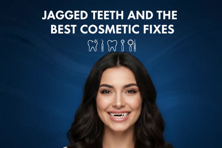 Une fille souriante aux dents irrégulières