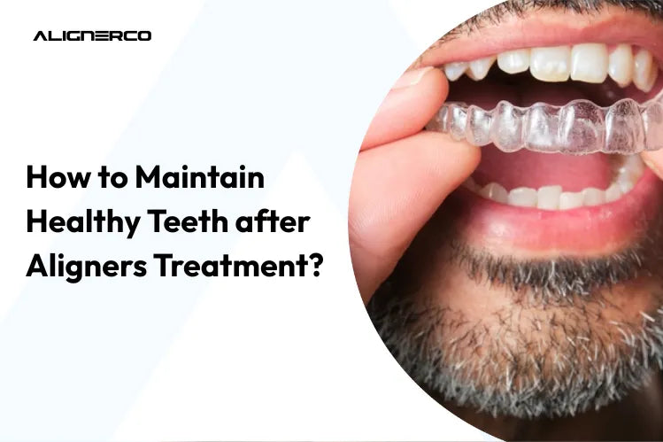 Un homme insère un appareil de rétention transparent.