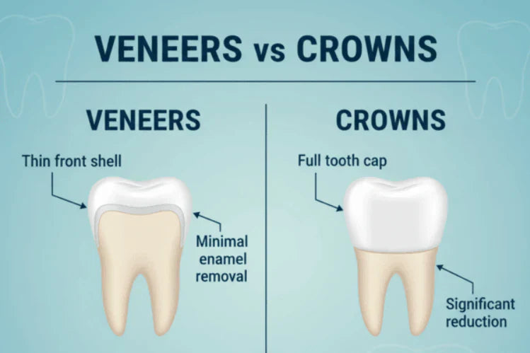 Facettes dentaires contre couronnes